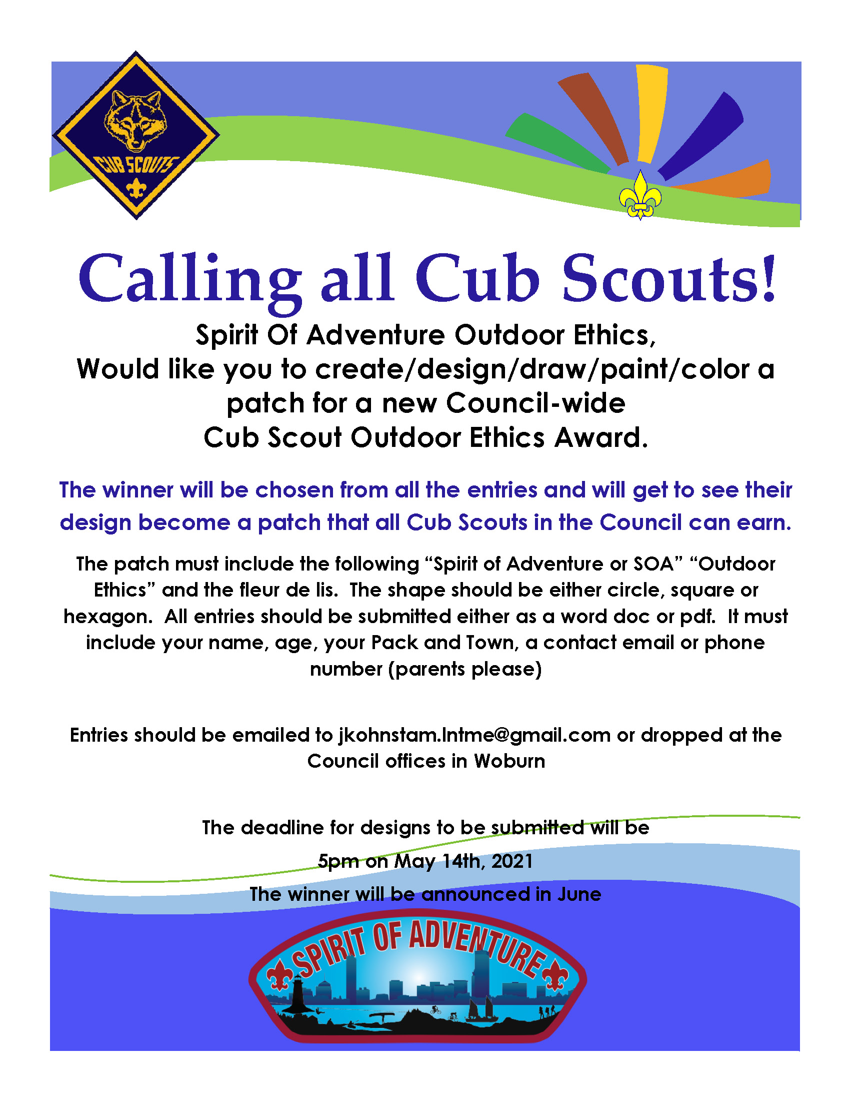 Cub Scout OE patch design comp